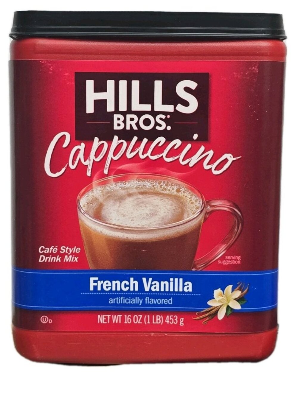 Hills Bros Instant Cappuccino Mix LOT OF 3 VARIETY PACK 16/14 Oz Vanilla Caramel - Picture 2 of 6